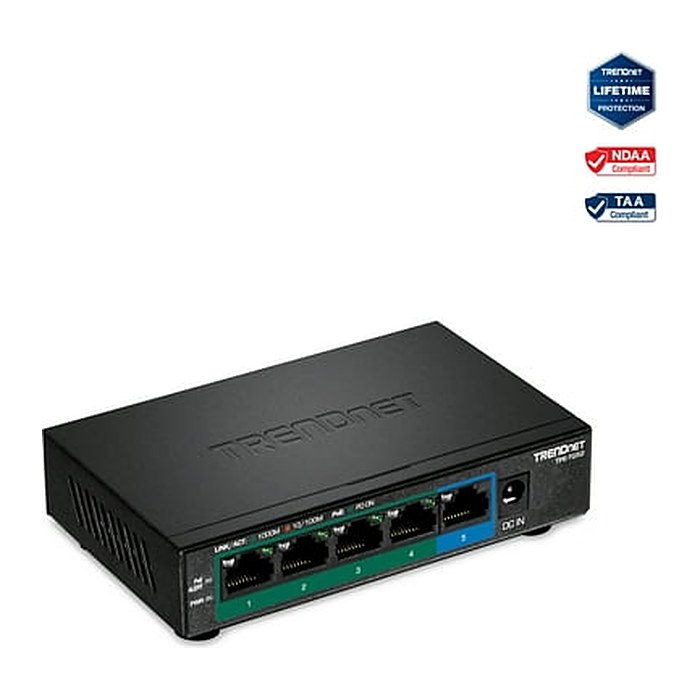 TRENDnet Switch 5-Port Gbit PoE+ 32W Metall