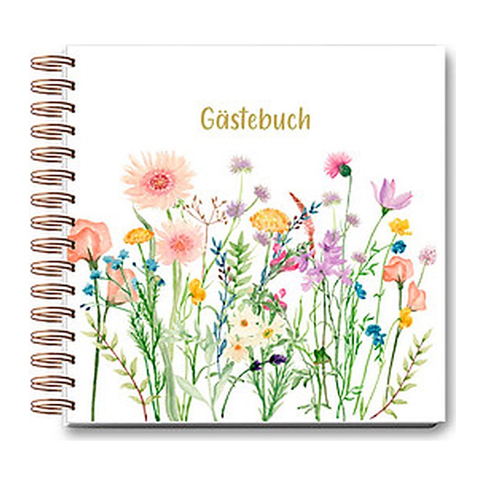 LUMA Gästebuch Wildblumen ca. DIN A5 blanko, Hardcover 100 Seiten, 1 St.