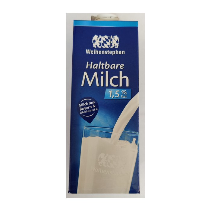 Weihenstephan Milch 1,5 % 12x 1,0 l