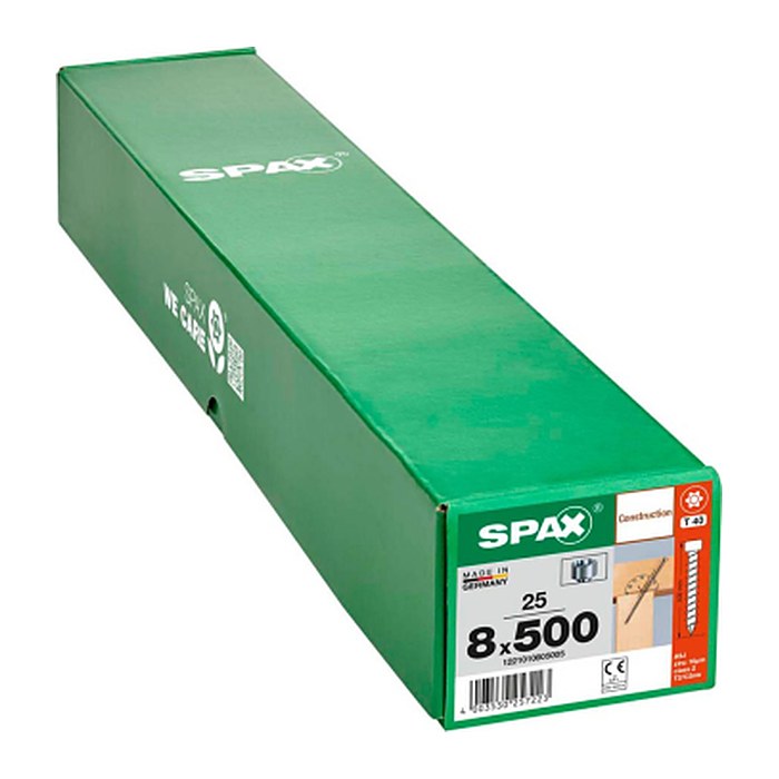 SPAX® Holzbauschrauben T40 Zylinderkopf WIROX 1221010805005 8 mm x 500 mm, 25 St.