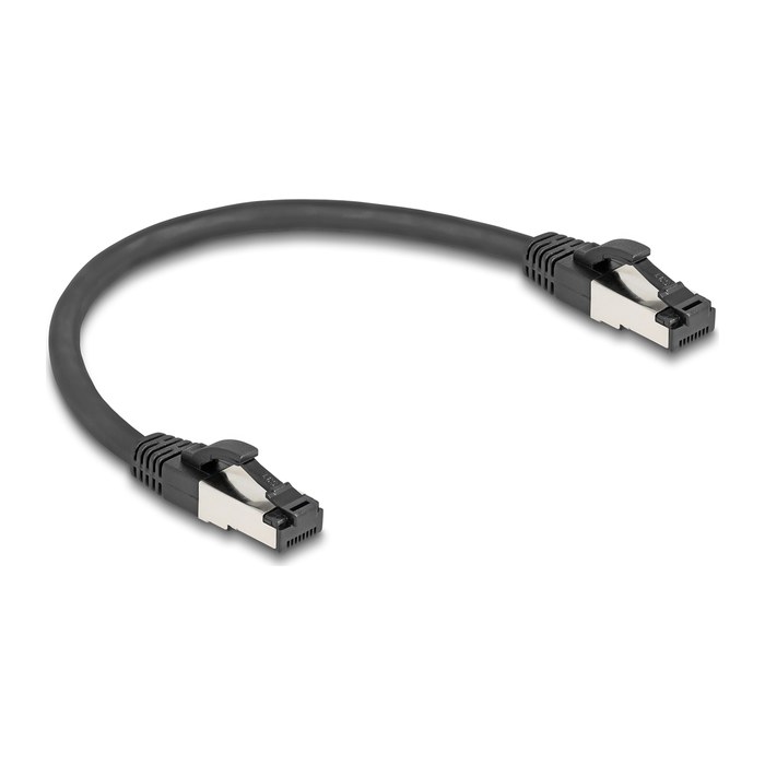 DELOCK RJ45 Netzwerkkabel Cat.8.1 S/FTP 0,25m-40Gbps schwarz