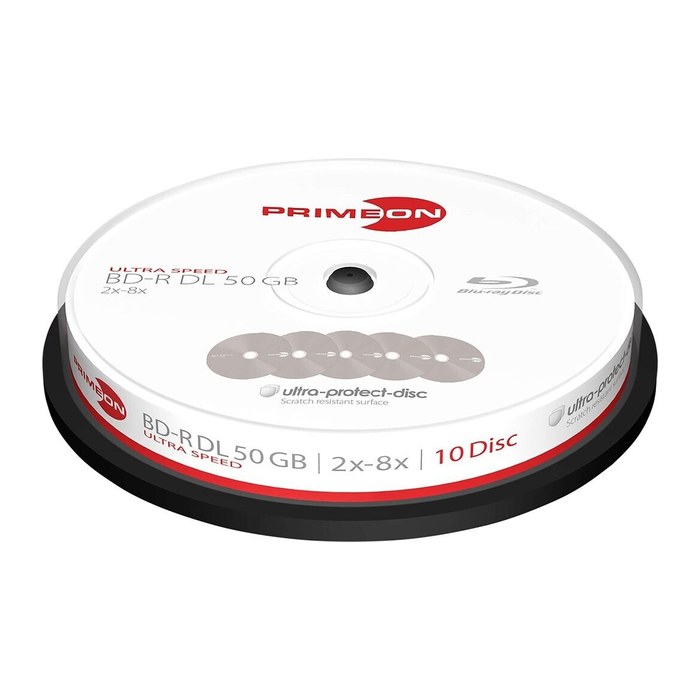 PRIMEON Blu-ray BD-R 50 GB Double Layer, 10 St.