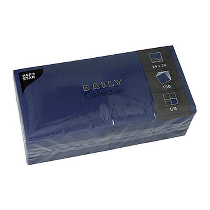 PAPSTAR Servietten Daily Collection dunkelblau 2-lagig 24,0 x 24,0 cm, 150 St.