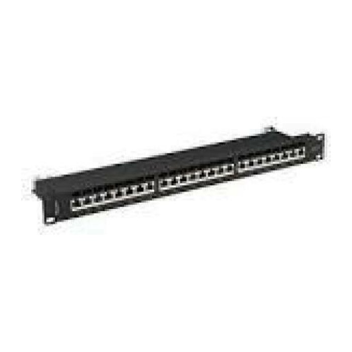 LANBERG 19" Patchpanel 1U 24-Port CAT.7 FTP geschirmt sw