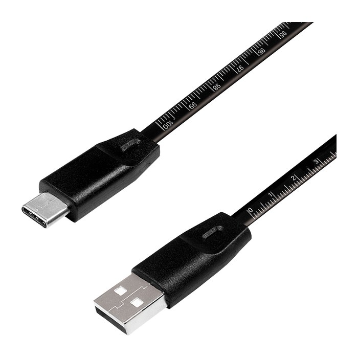 Logilink USB 2.0 Kabel zu USB-C Stecker, schwarz, 1,0m