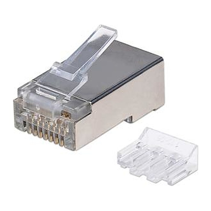 INTELLINET Modularstecker RJ45 Cat6A STP 3-Punkt 90 Stk.