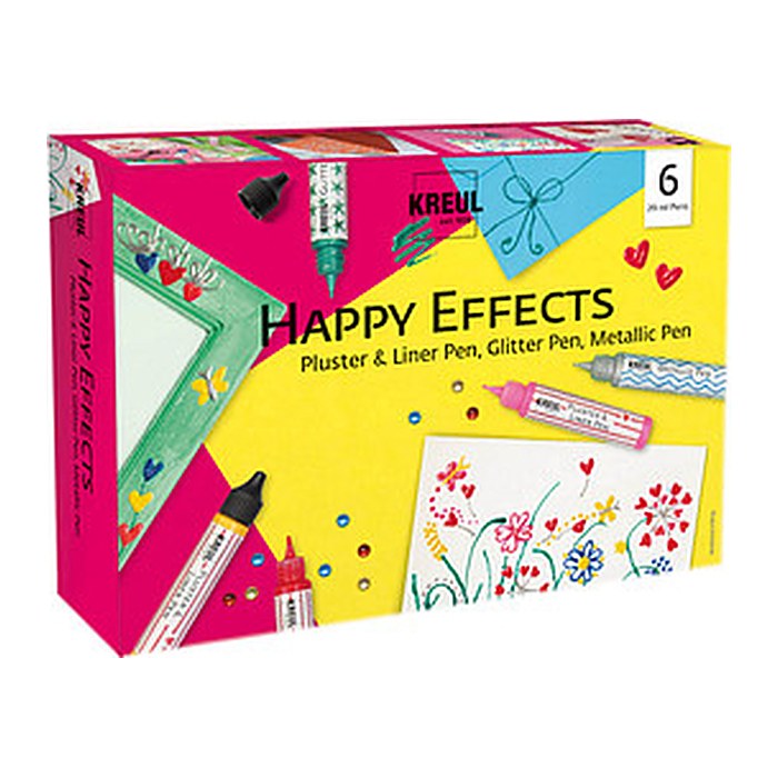 KREUL Happy Effects Pluster-Pen farbsortiert, 6 St.
