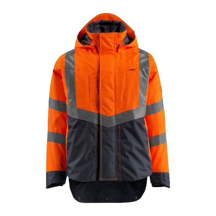 MASCOT® unisex Warnjacke Harlow orange, schwarzblau Größe XL