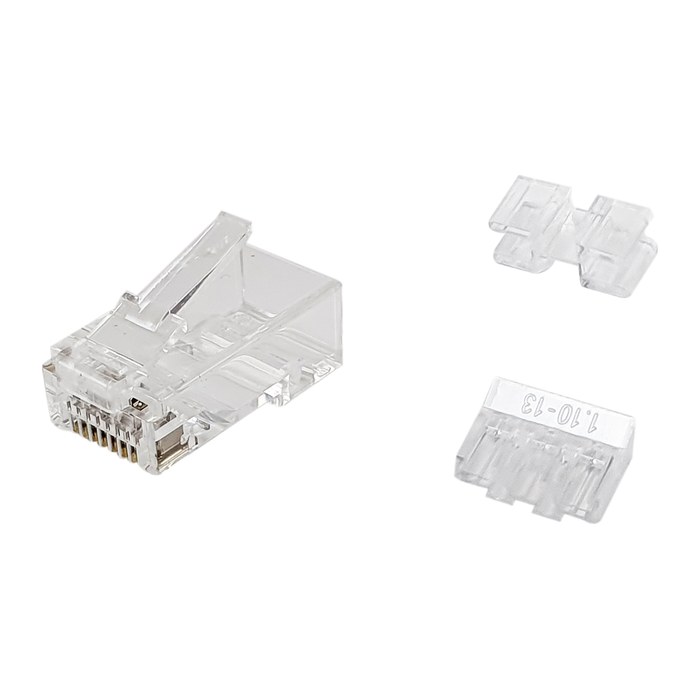 Equip Stecker Cat6a ungeschirmt RJ45 100Stk transp.