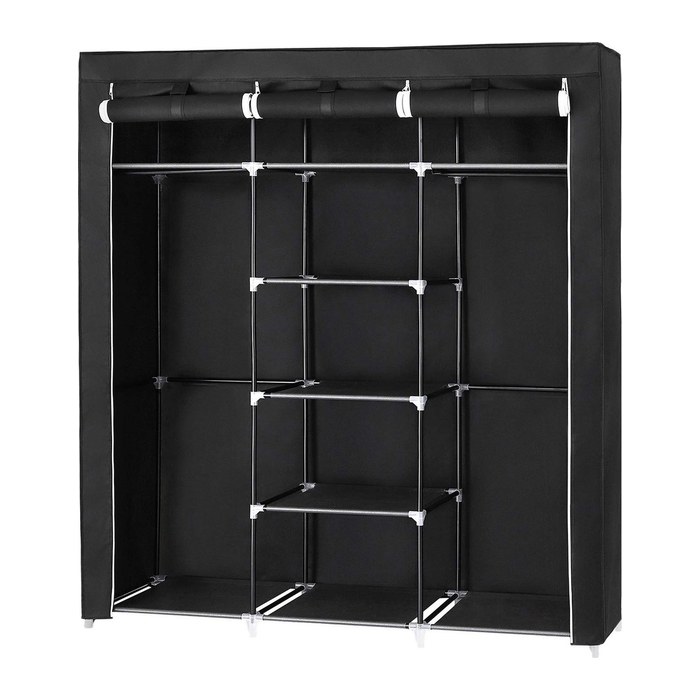 SONGMICS Stoffschrank, RYG12B schwarz 150,0 x 45,0 x 175,0 cm, 1 St.