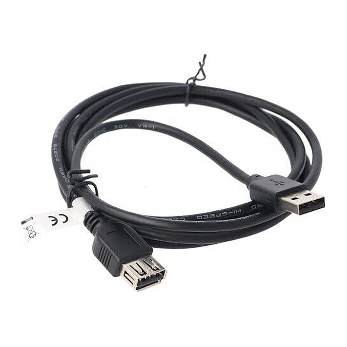 goobay USB 2.0 A USB-Kabel 1,8 m schwarz, 1 St.