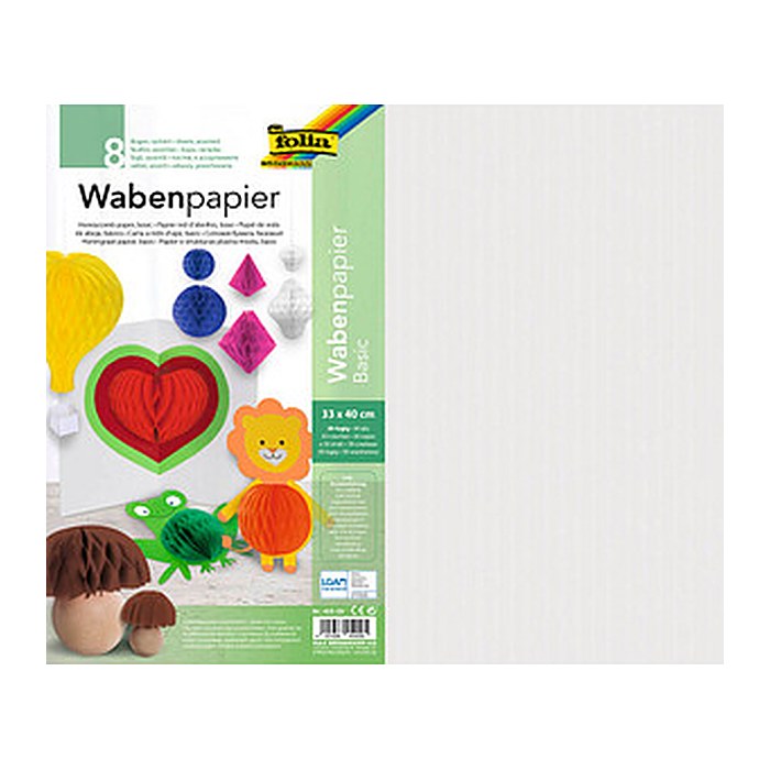 folia Wabenpapier Basic farbsortiert 500 St.