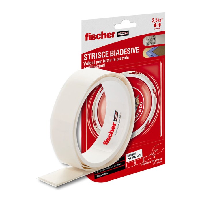 fischer Double-Bond Klebestreifen, 36,0 x 22,0 mm, 40 St.