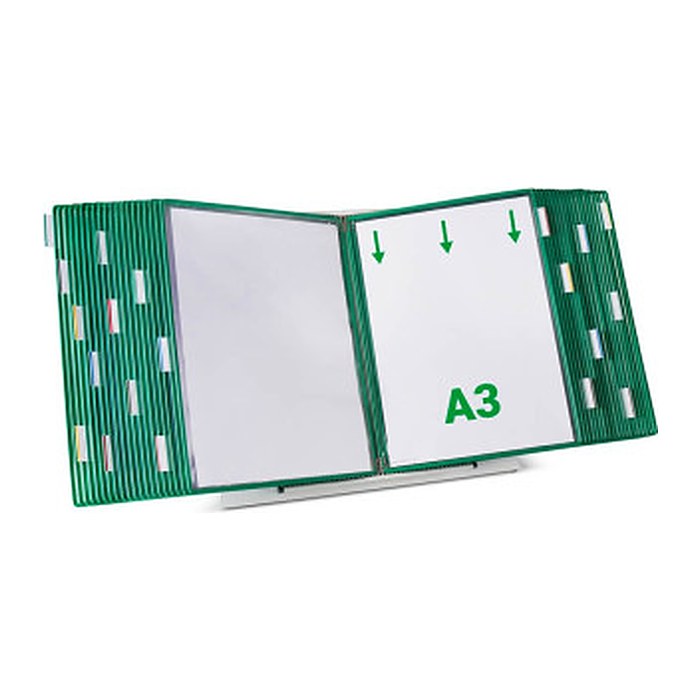 tarifold Sichttafelsystem 433405 DIN A3 grün mit 40 St. Sichttafeln, 1 St.