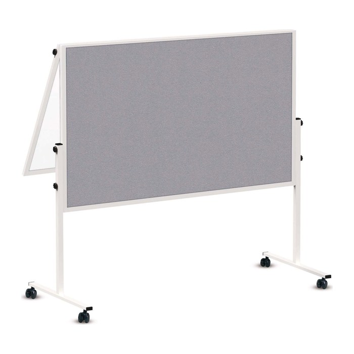 MAUL mobiles Whiteboard MAULsolid 120,0 x 150,0 cm grau#!#weiß Textil/Whiteboard