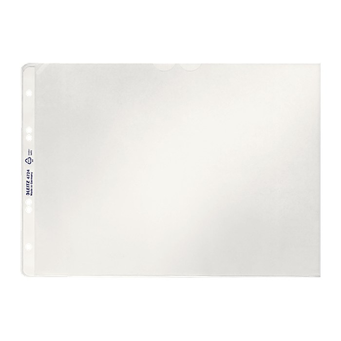 LEITZ Prospekthüllen 4724 DIN A4 quer transparent genarbt 0,13 mm, 50 St.
