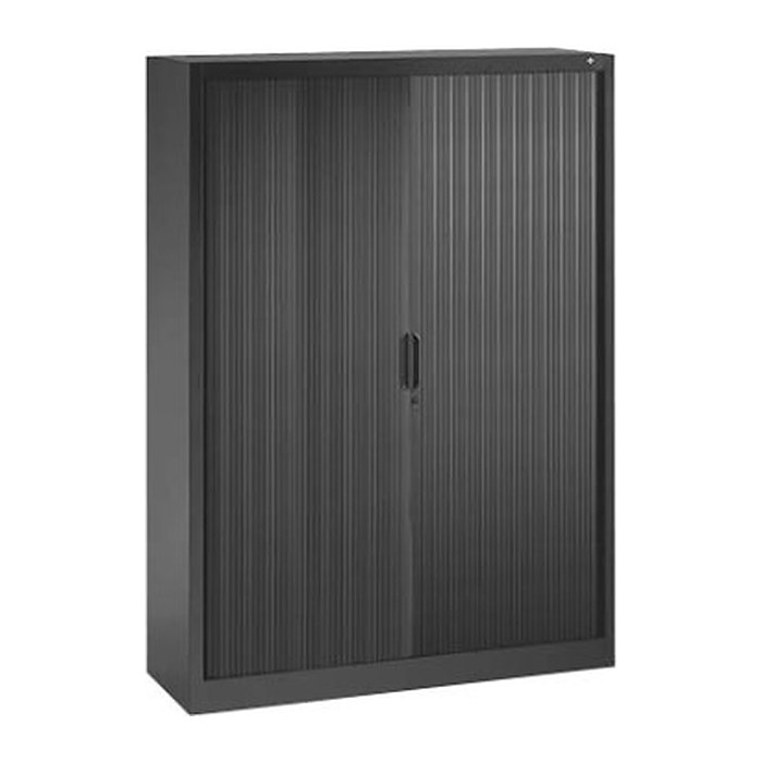 CP Omnispace Rollladenschrank schwarzgrau 3 Fachböden 120,0 x 42,0 x 166,0 cm