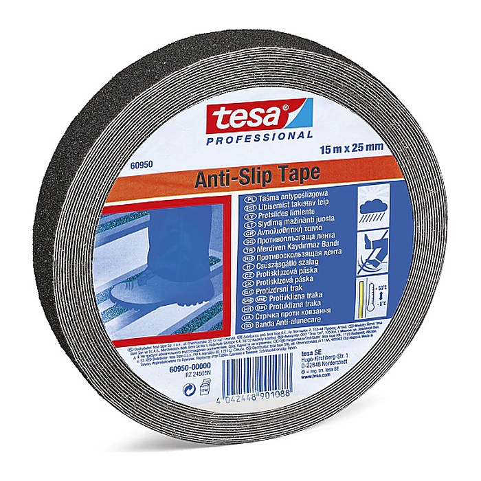 tesa Anti-Rutsch-Band Professional 60950 schwarz 25,0 mm x 15,0 m