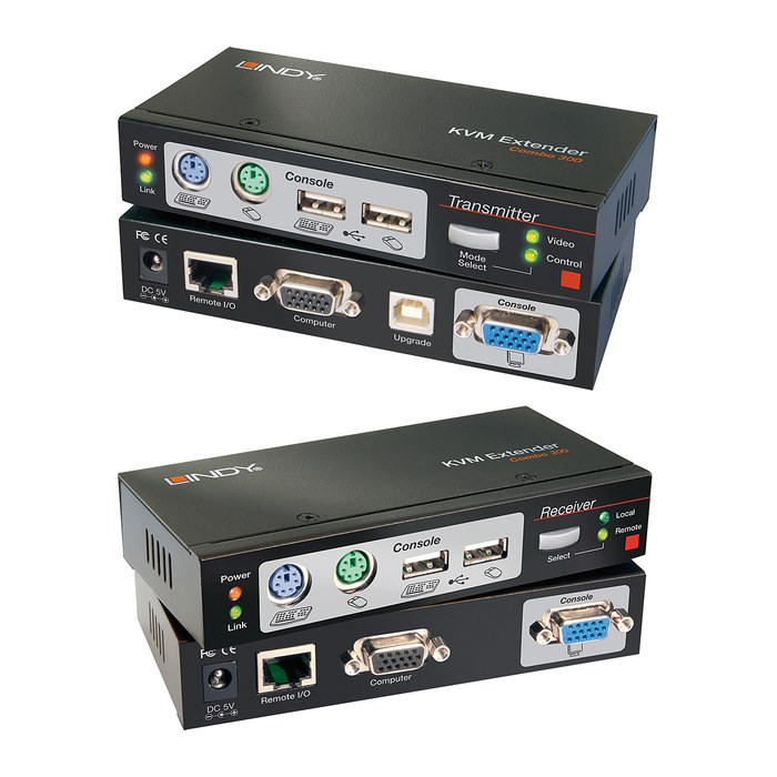 LINDY Cat5 KVM Extender Combo 300 PS/2 USB & VGA