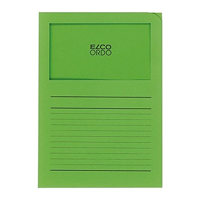 ELCO Sichthüllen Ordo classico DIN A4 grün glatt 120 g/qm, 100 St.