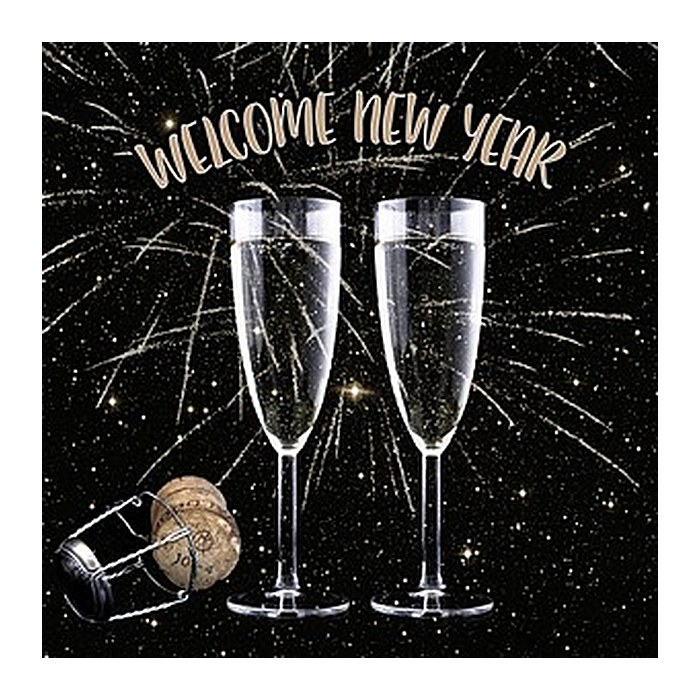 PAPSTAR Servietten Welcome New Year 20 St.