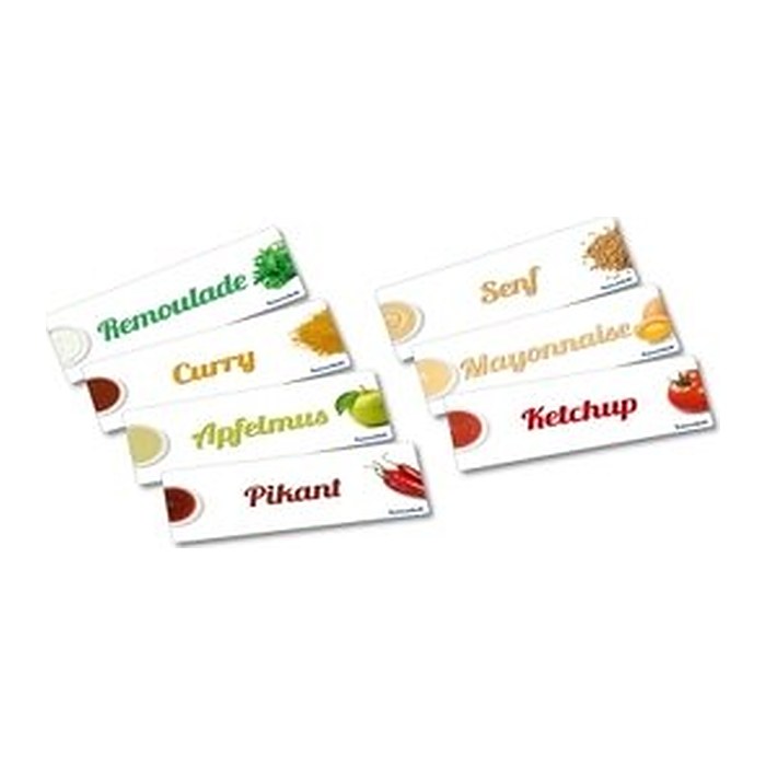 contacto Etiketten farbsortiert 10,0 x 4,0 cm, 7 St.