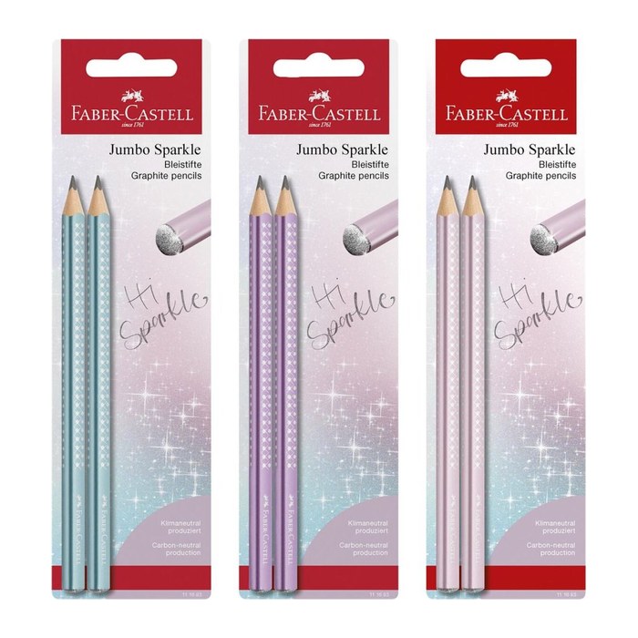 FABER-CASTELL Bleistiftset Jumbo Sparkle Cosmic Colour
