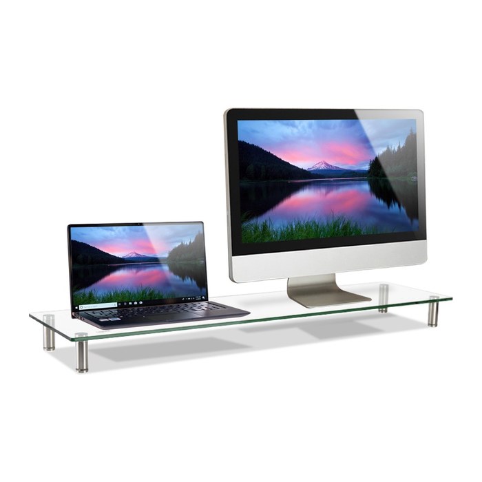 Logilink Monitorerhöhung/-Tisch aus Glas, extra breit