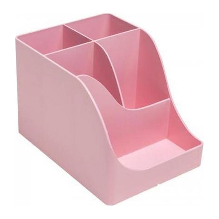 Exacompta Stiftehalter Pen Wave bonbonrosa Polystyrol 5 Fächer 11,0 x 12,0 x 16,0 cm