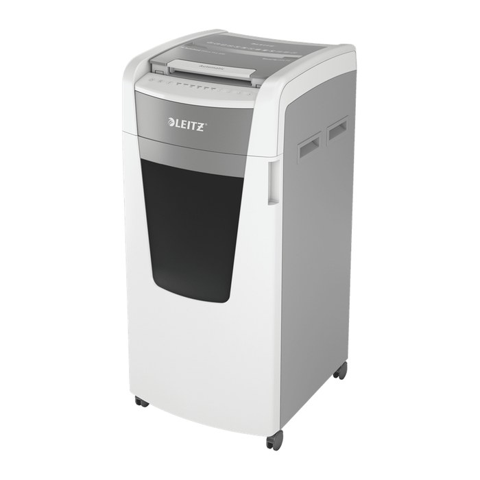 LEITZ IQ Autofeed Office Pro 600 Aktenvernichter mit Partikelschnitt P-5, 2 x 15 mm, bis 600 Blatt, weiß