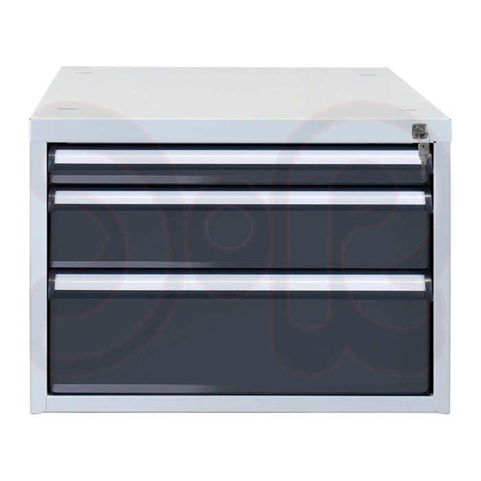 ADB Schubladenschrank anthrazit, lichtgrau 3 Schubladen 53,1 x 70,0 x 40,0 cm, 1 St.