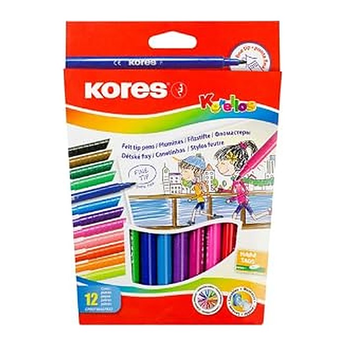 Kores® Korello Filzstifte farbsortiert, 12 St.