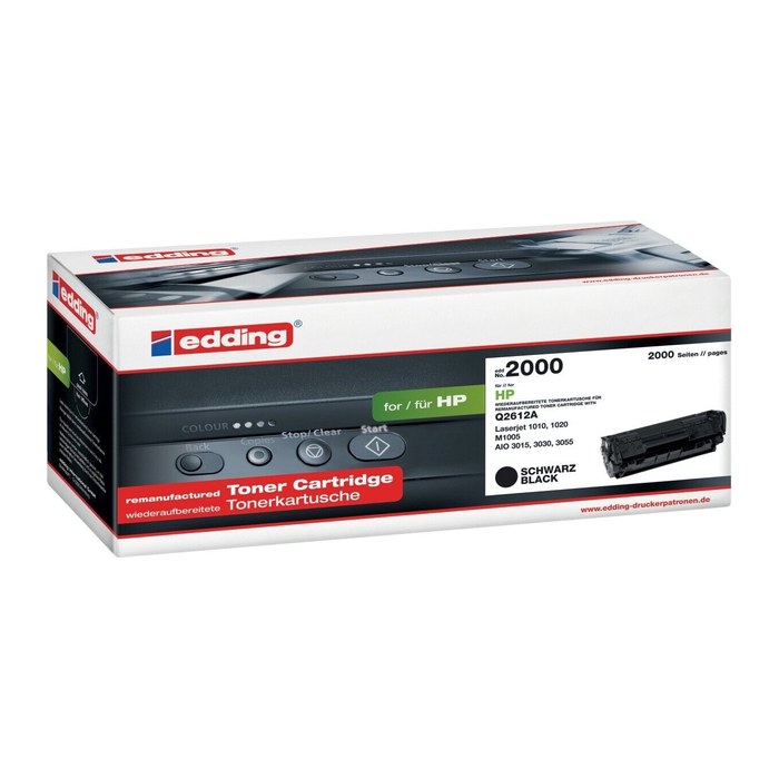 edding EDD-2000 schwarz Toner kompatibel zu HP 12A (Q2612A)