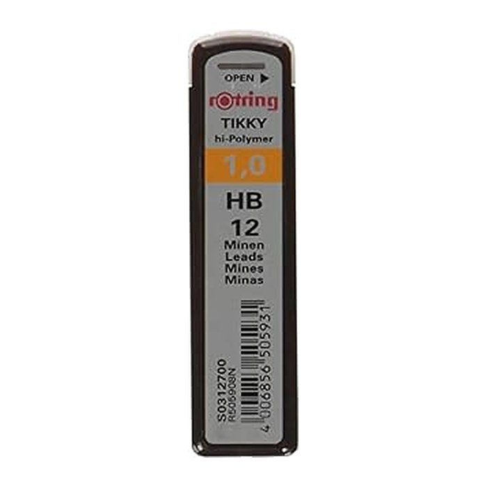 rotring Feinminen-Bleistiftminen schwarz HB 1,0 mm, 12 St.