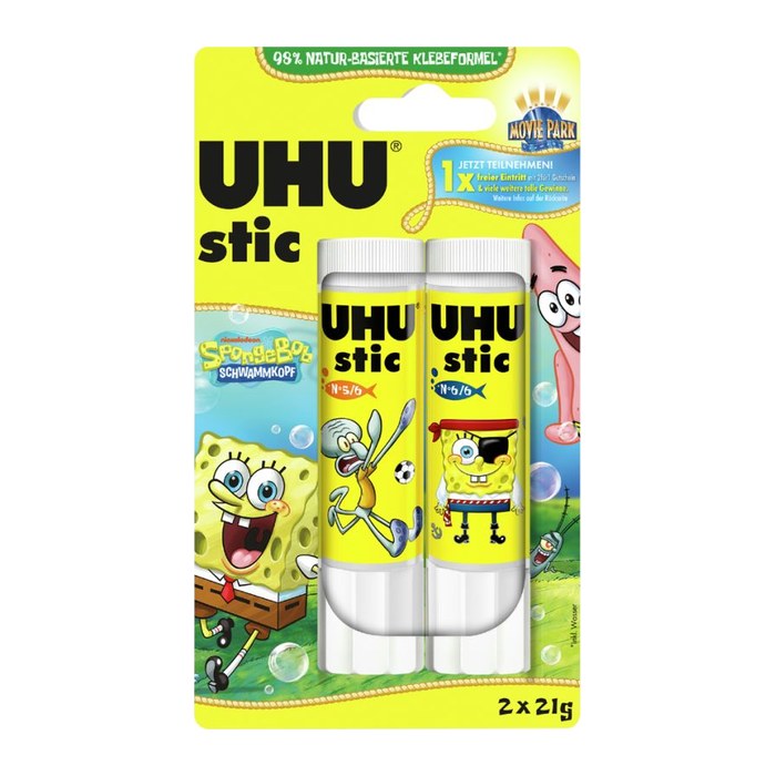 UHU stic SpongeBob Schwammkopf Klebestifte 21,0 g, 2 St.