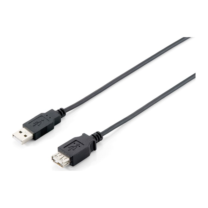 Equip Kabel USB-A2.0->A Erweiterung St/Bu 3.00m schwarz Polybeutel