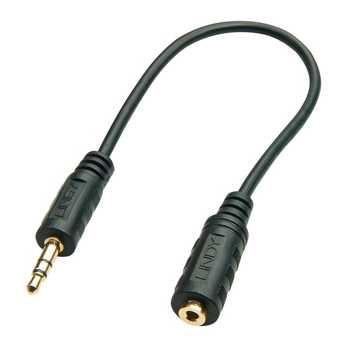 LINDY Audioadapter 2.5mm Kupplung an 3.5mm Stecker 0,2m
