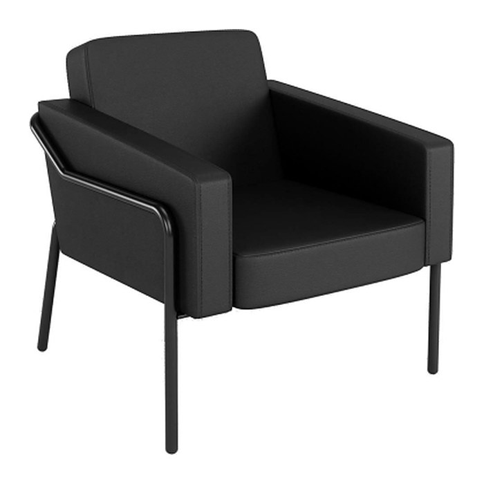 medso powered by PAPERFLOW Sessel MEDSO L schwarz Kunstleder 75,0 x 74,3 x 73,6 cm, 1 St.