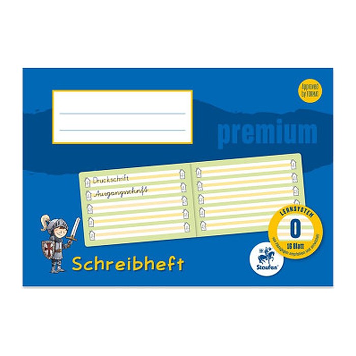 Staufen® Schreiblernheft Premium Lineatur 0 FMZ liniert DIN A5 quer ohne Rand, 16 Blatt, 1 St.
