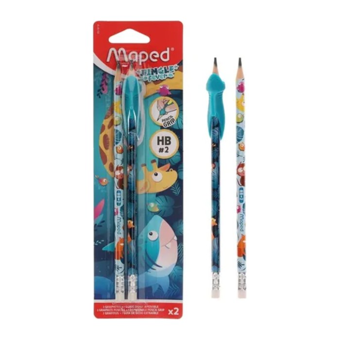 maped JUNGLE fever Bleistifte HB hellblau, dunkelblau mit Radierer, 2 St.
