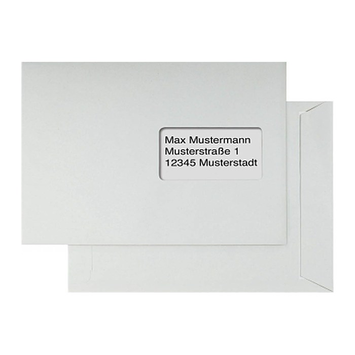 kaenguruh the world of paper Versandtaschen DIN C5 mit Fenster grau 500 St.