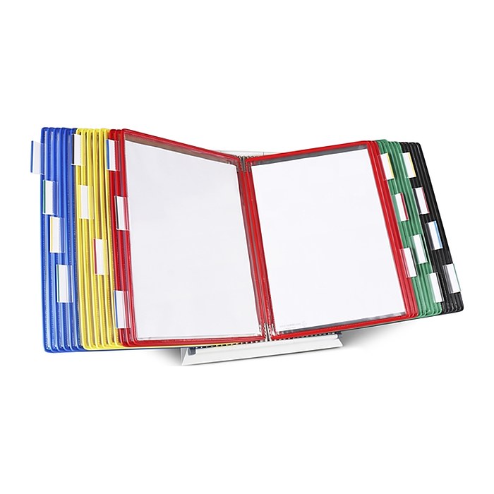 tarifold Wand-Sichttafelsystem 434309 DIN A4 farbsortiert mit 30 St. Sichttafeln, 1 St.