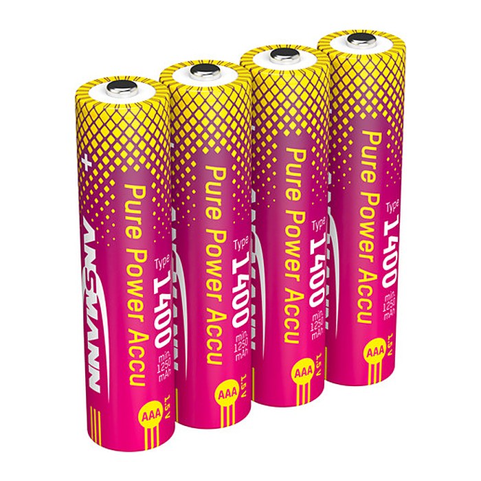 ANSMANN Akkus Li-Ion Micro AAA 1.400 mAh, 4 St.