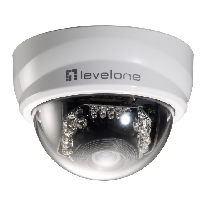 LevelOne IPCam Dome In 2MP/H.264/IR/ 5W/PoE