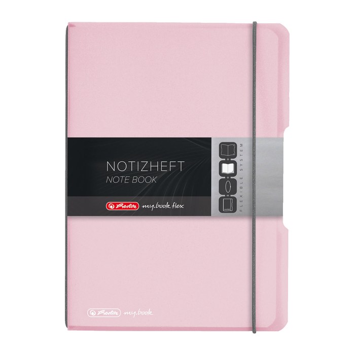 herlitz Notizbuch my.book DIN A5 kariert, rosa Softcover 80 Seiten, 1 St.