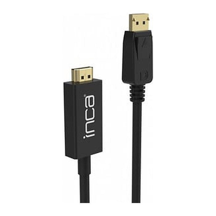 INCA Adapter Displayport->HDMI 4K-UHD St/St 1.80m schwarz