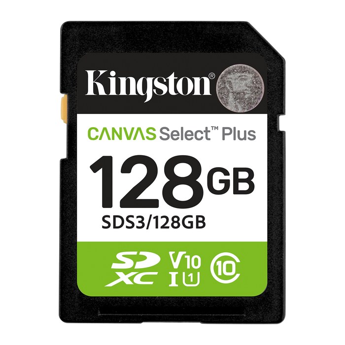 SD Card 128GB Kingston SDXC Canvas Plus Gen3 C10 retail