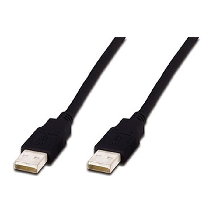 DIGITUS USB 2.0 Anschlusskabel Typ A -A St/St 1.0m, sw
