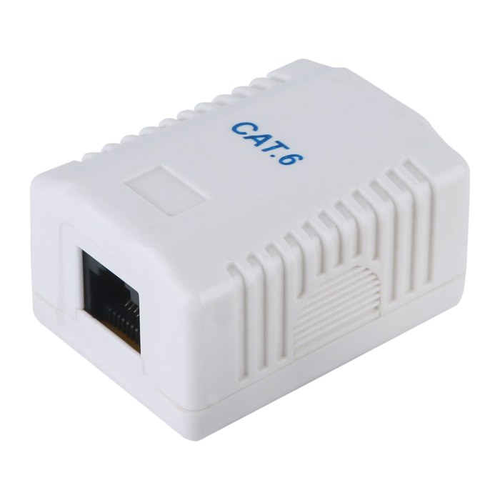 Equip Aufputzdose Cat6 1-Port RJ45 UTP RAL 9010 ws Polybeutel