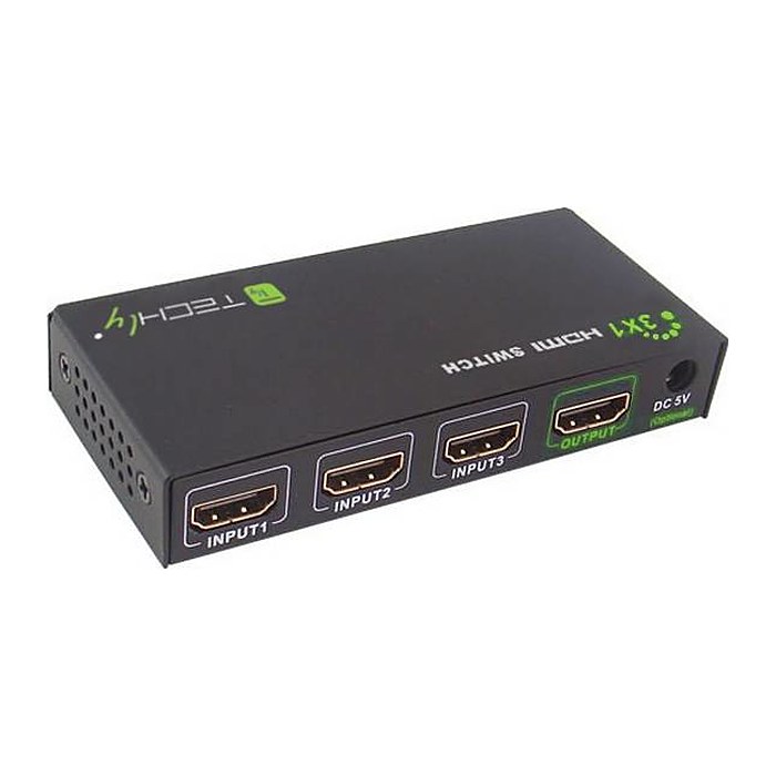 Techly HDMI Switch 4K, UHD, 3D, 3 Wege